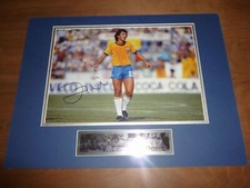 ZICO signed & mounted photo + COA BRAZIL FLAMENGO picture