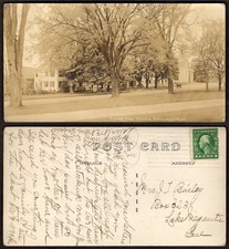 USA PETERSHAM Massachusetts 1913 Across the Square. Real Photo Postcard picture