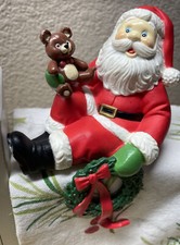 Vintage Current Christmas Santa Claus Stocking Hanger Holder 5