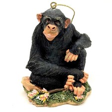 WWF World Wildlife Fund Chimpanzee Ape Figurine Ornament 2001 Bloomingdale's picture