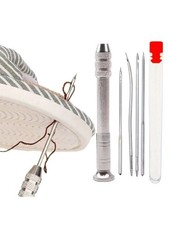 Leather Sewing Awl Kit 4 Needles Hand Stitching Tool Canvas Tent Repair picture