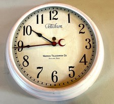 RARE Antique Warren Telechron Clock Co. 18.5