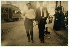 Photo:New Orleans Louisiana 1913 Newsboys Streetcar Street Scene Young Men picture