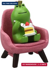 Refintural Miniature Frog Cake Figurine - Funny Shelf & Desk Decoration - Perfec picture