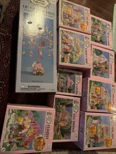Lot Of 10 Cottontale Cottages Porcelain retired  Toy Book Garden Tree New 2001👍 picture