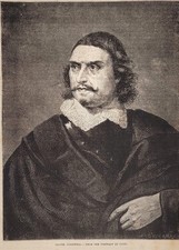 Oliver Cromwell Portrait Engraving 1876 Frank Leslie’s Popular Monthly picture