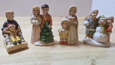 4 Vintage Porcelain Christmas Villagers picture