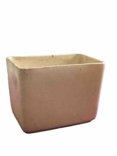 Mccoy Usa Ivory Vase Short Rectangle 4” Tall Crazing *as Is picture