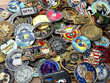 5 Random Challenge Coins Mystery Box - No duplicates - Random Size/Color/Shape picture
