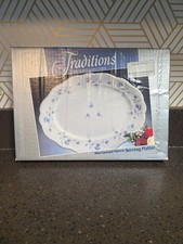 Johann Haviland Bavaria Blue Garland Pattern Oval Serving Platter 13