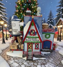 Vintage 1998 Dept 56 North Pole”Real Plastic Snow Factory”Christmas Village New picture