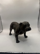 Vintage JB 1008 Bronze Bulldog Dog Statue Figurine 8” Heavy Cast Metal * picture