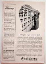 Vintage Westinghouse Network Calculator Electrical Brain Print Ad 1929 picture