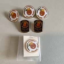 Vintage Federal Express Orange Bowl Pinback Pins Notre Dame vs Colorado 1991 picture