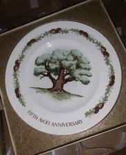 Avon 5th Anniversary Plate Great Oak Enoch Wedgwood Box Papers picture