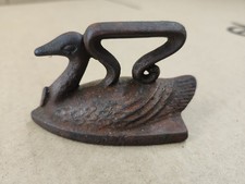 Small Cast Iron Swan Shaped Child’s Iron, Antique Sad Iron picture