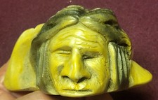 1970s  Carved Sculpture of Native American by Thomas B. Maracle, Mohawk Nation picture