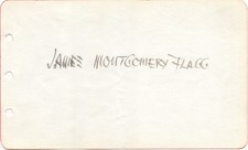RARE Autograph | James Montgomery Flagg - Uncle Sam Artist | Un Cut Signature picture