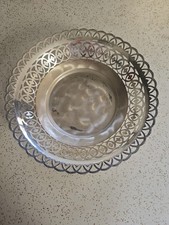 Vintage German W M F Ikora Silver Ep on Brass Three-Footed Round Bowl picture