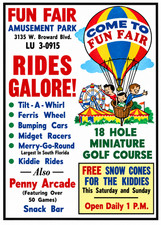 Vintage Fun Fair Amusement Park Ad Magnet – Fort Lauderdale, Florida picture