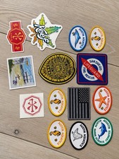 13 Pc Patch Sticker Lot Austin Aquatics San Diego Lifeguard Police USA Flag picture