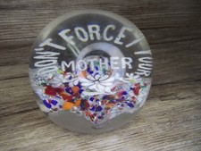 Lucite  Mother's day paperweight MCM 