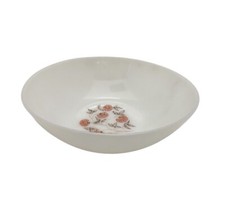 Antique Collectible White Glass Fire King Fleurette Pattern Replacement Bowl 8” picture