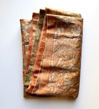 AS FOUND 8.88yds 1961 Mariano Fortuny Lucrezia Fabric Orange Green Bittersweet? picture