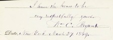 WILLIAM CULLEN BRYANT - AUTOGRAPH SENTIMENT SIGNED 03/27/1869 picture