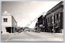 K65/ Iron Mountain Michigan RPPC Postcard c1950s Stephenson Avenue 110 picture