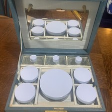 Vintage Luxury Small Leather Fitted Vanity Case c1950's - Maylor London picture