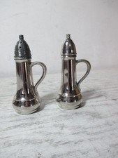 Vintage Chrome Plated Salt & Pepper Shakers #1036, 4