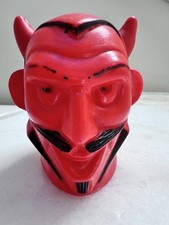 Vintage 1950s-60s Halloween Devil Head Blow Mold For Lamp  picture