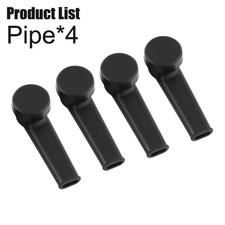4PCS Black Portable Silicone Tobacco Pocket Travel Hand Pipe With Protective Lid picture