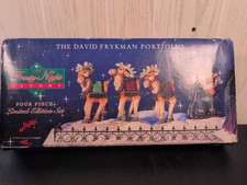 Frosty Night Flyers Santa Sleigh & Reindeer David Frykman Portfolio w/ Box picture