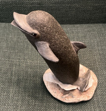 Art Studio Piece Handcarved and Crafted Stone Carved Dolphin 11