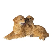 MOTHER AND PUPPY GOLDEN RETRIEVER- 5 INCH picture