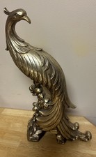 Vintage Syroco Gold Gilted Peacock MCM Hollywood Regency picture