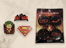 DC Comics Pin Lot Vintage + Sealed 2022 The Batman Fan First Set picture