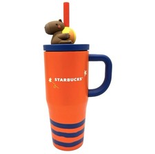 NEW Starbucks Tumbler Capybara Orange Cold Cup Stainless Steel 19 oz Philippines picture