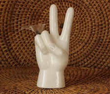 PEACE Symbol PIPE Smoking Pipe Thick Ceramic 5.5