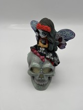 Hamilton Collection Spirit of The Radiant Beauty Glow in Dark Sugar Skull Decor picture