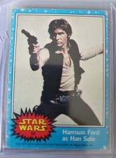 1977 Topps Star Wars Blue Set #58 Harrison Ford As Han Solo Ungraded Card  picture