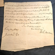 1817 Greenwich CT Probate Letter Dr Elisha Belcher Rev War Surgeon David Purdy picture