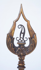 Chiseled Cast bronze flagpole finial Circa 1900 - with A Monogram - Kaiserreich picture