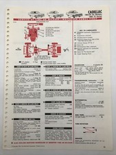 1963-1968 CADILLAC ALL MODELS Chek-Chart Lubrication Specs Tune-Up and Alignment picture