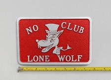Cast Aluminum Car Club Plaque  LONE WOLF picture