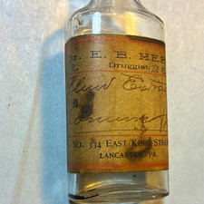 Antique Pharmacy/Druggist Bottle with paper label picture