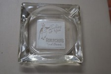 Antique Horlacher's Aged Brews Glass Ashtray Allentown, Pa Square picture