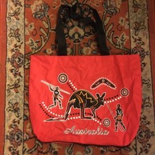 Australia Tote Bag College School Art Animal Kangaroo Boomerang Zip-Up Souvenir picture
